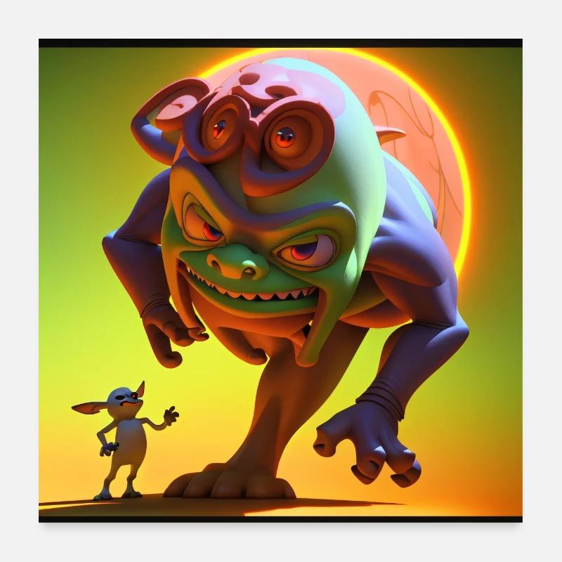 Monster Goblin Poster 24" x 24" (60x60 cm)