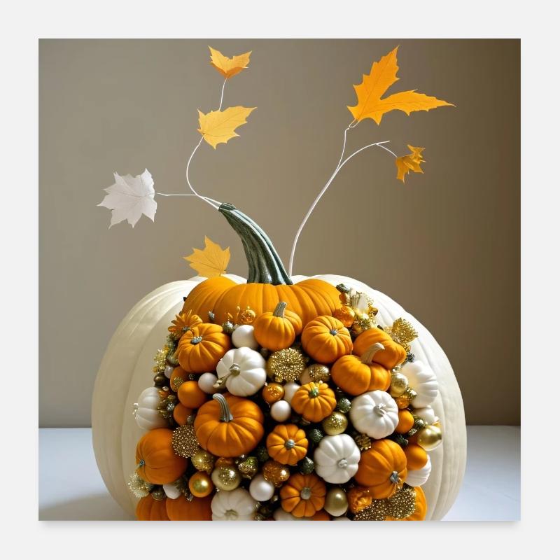 Halloween Kürbis Poster 60x60 cm