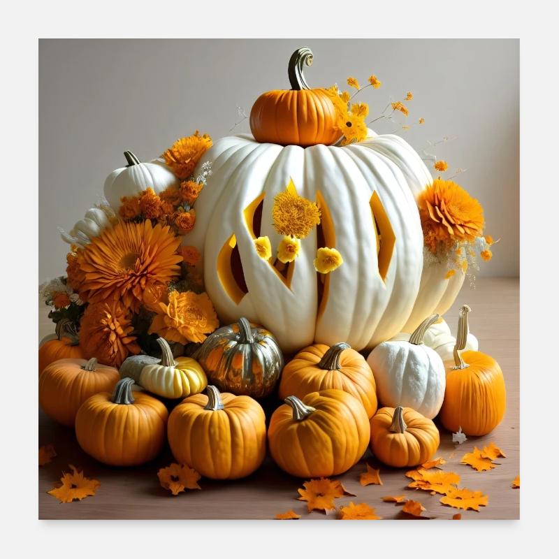 Citrouilles d’Halloween Poster 60 x 60 cm