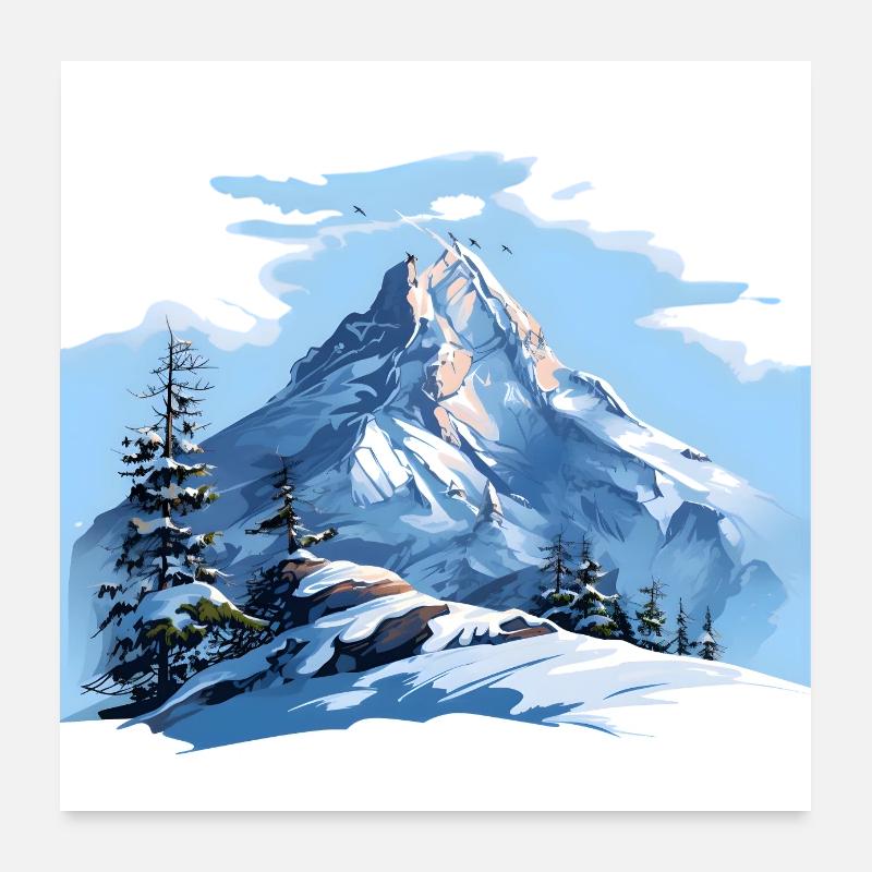 Real winter feelings Poster 24" x 24" (60x60 cm)