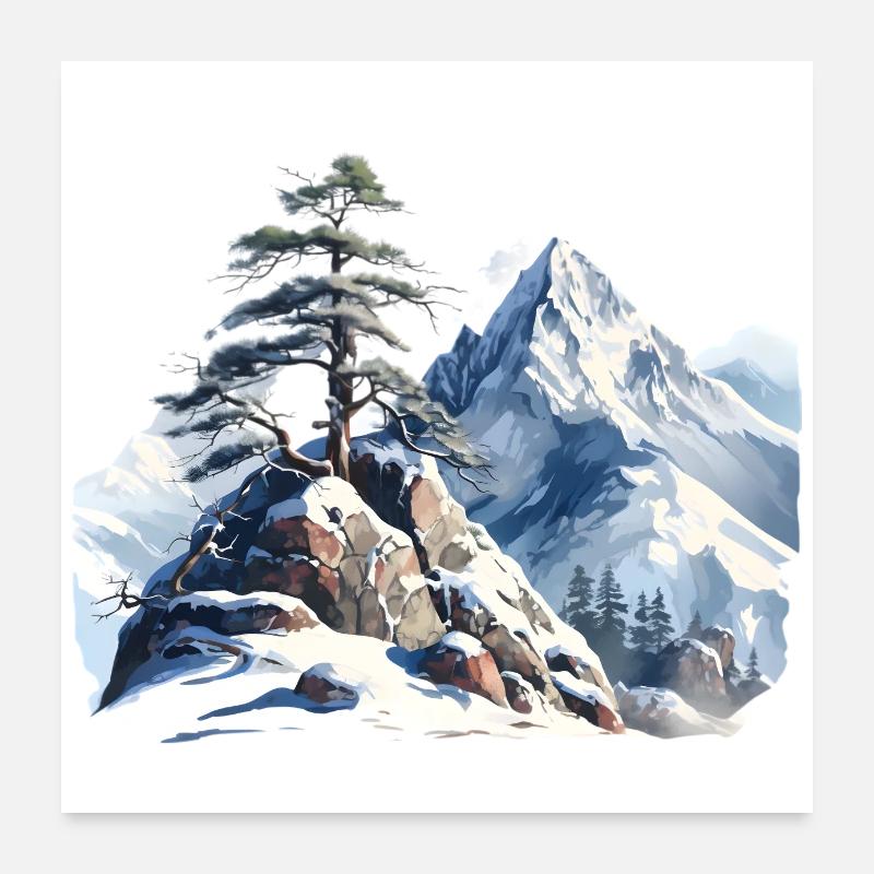 Am Rande der Baumgrenze Poster 60x60 cm