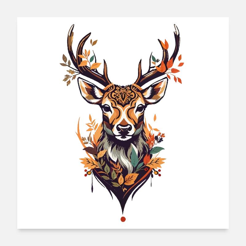 Cerf Poster 60 x 60 cm