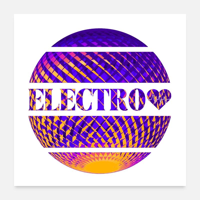 Electro - Poster 24" x 24" (60x60 cm) - white