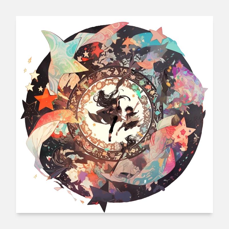 Sprint ins Herz des Universums Poster 60x60 cm