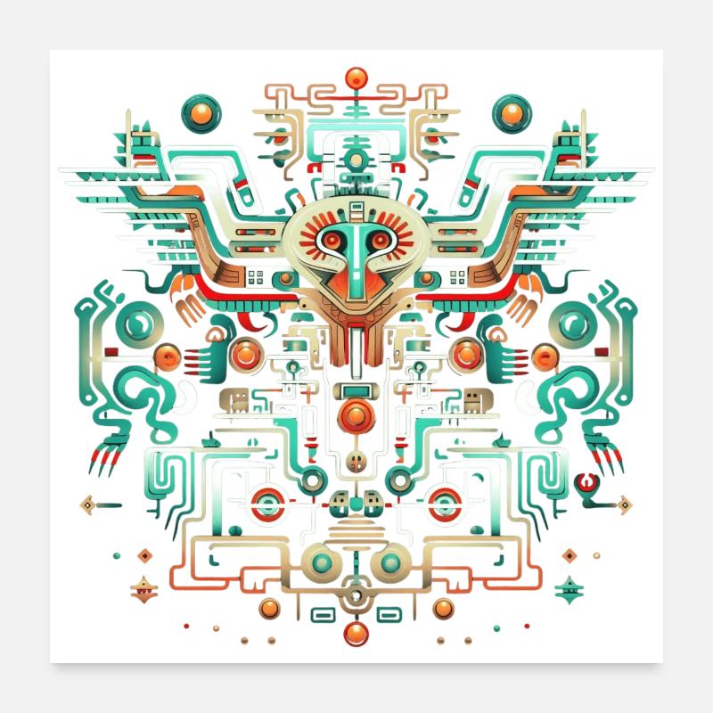 Misticisme aztèque Poster 60 x 60 cm