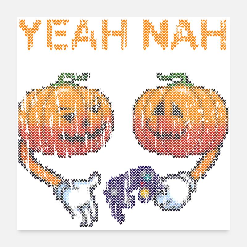 Yeah nah Ugly Halloween Gaming Poster 24" x 24" (60x60 cm)
