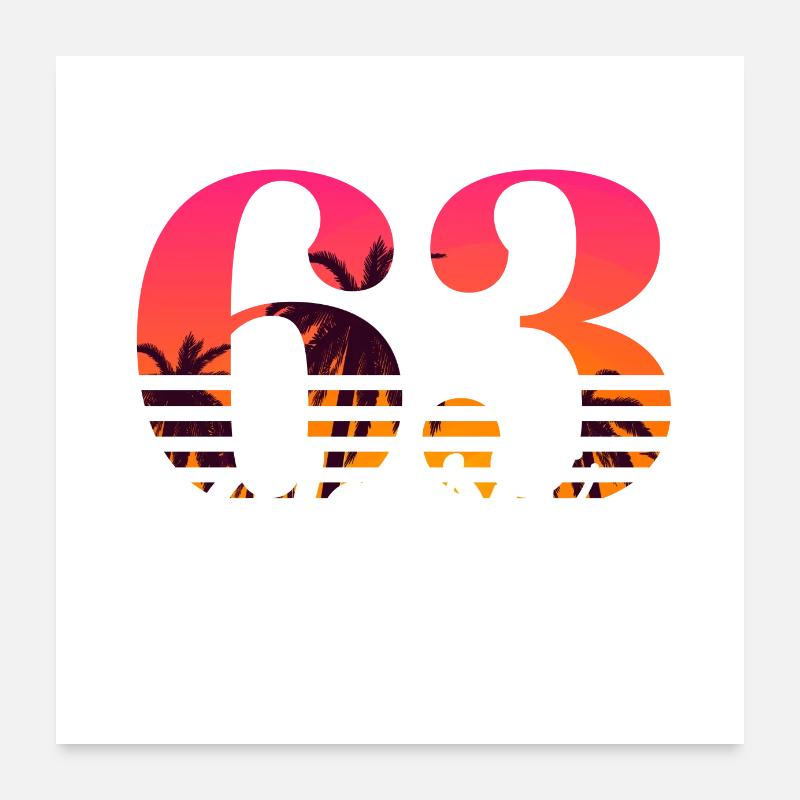 Vintage 1963-63e anniversaire Poster 60 x 60 cm