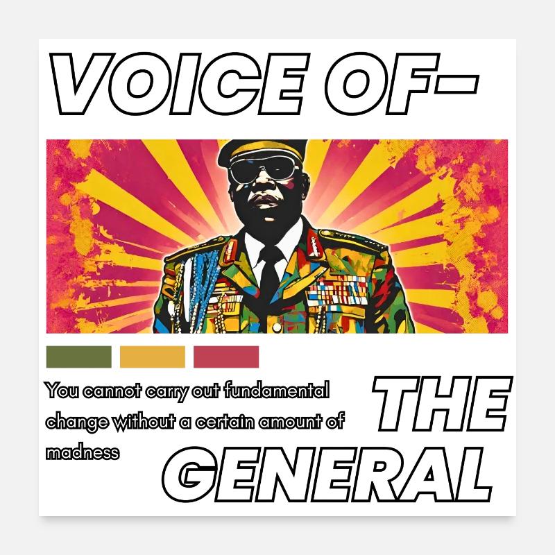 Voix du Général Poster 60 x 60 cm