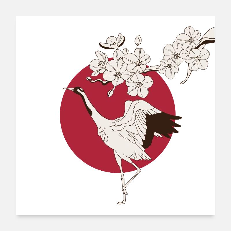 Kunst Japans - Japanische Kunst Poster 60x60 cm