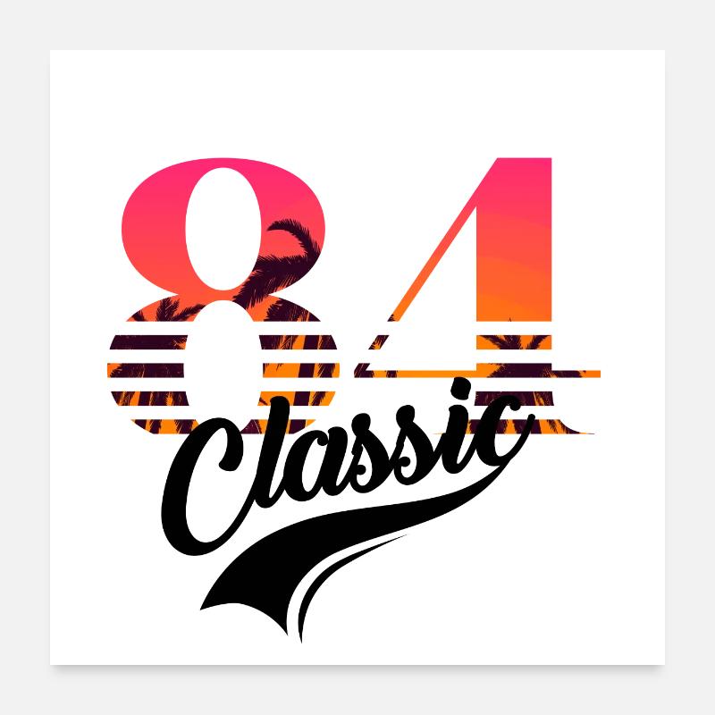 Vintage 1984-84e anniversaire Poster 60 x 60 cm