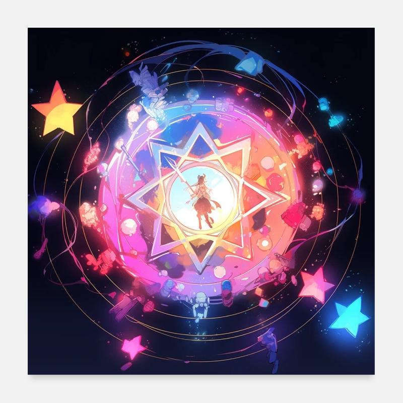 The Colorful Star Constellation Poster 24" x 24" (60x60 cm)