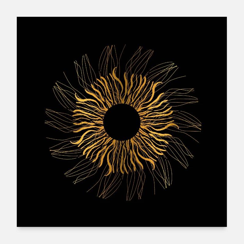 Affiche Noir & Or Poster 60 x 60 cm