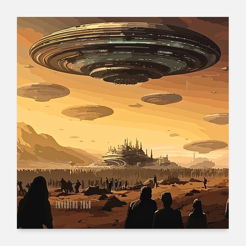 Eindringlinge 2050 Poster 60x60 cm