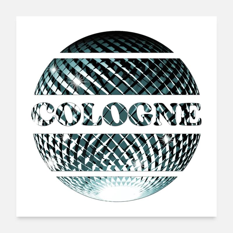 Bal disco de Cologne - Köln Party Poster 60 x 60 cm