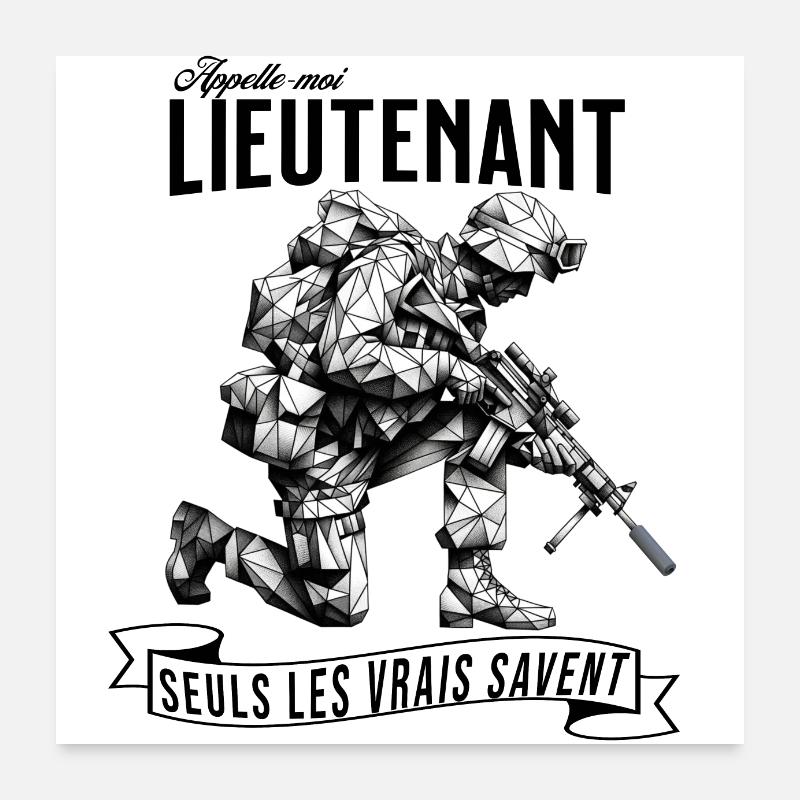 Appelle-moi Lieutenant Poster 60 x 60 cm