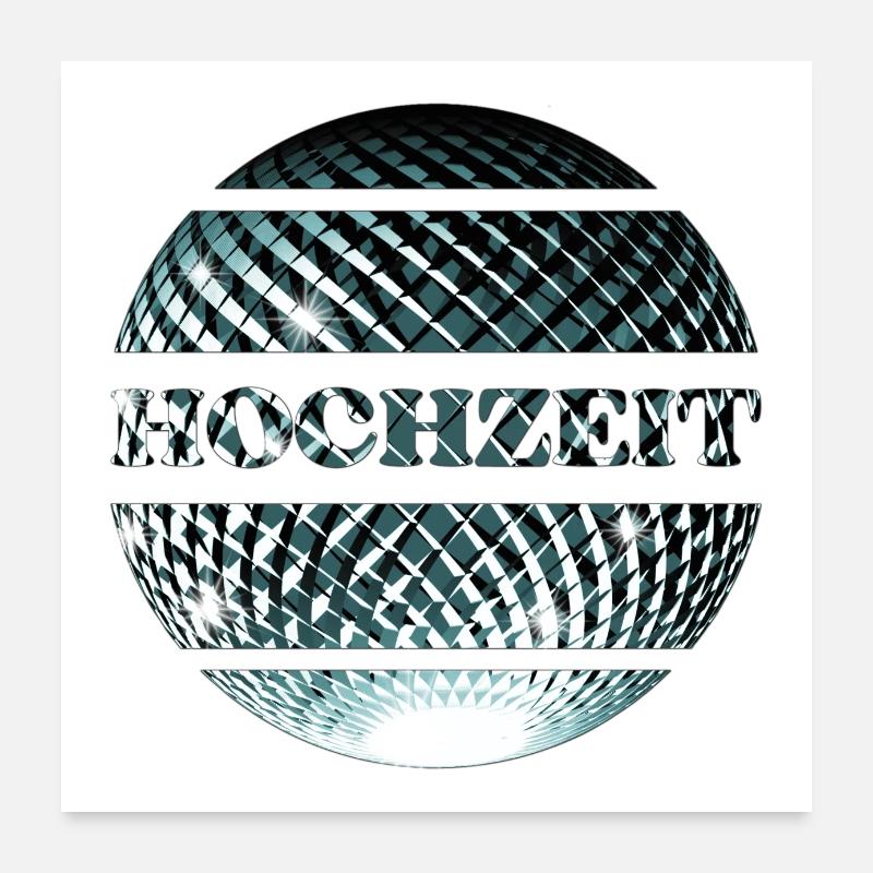 Hochzeit elegantes Partydesign Poster 60x60 cm