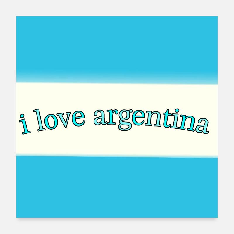 J’aime l’Argentine Poster 60 x 60 cm