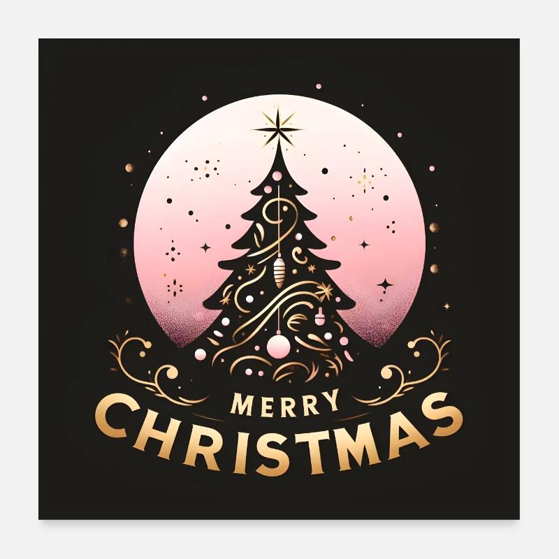 Frohe Weihnachten Poster 60x60 cm