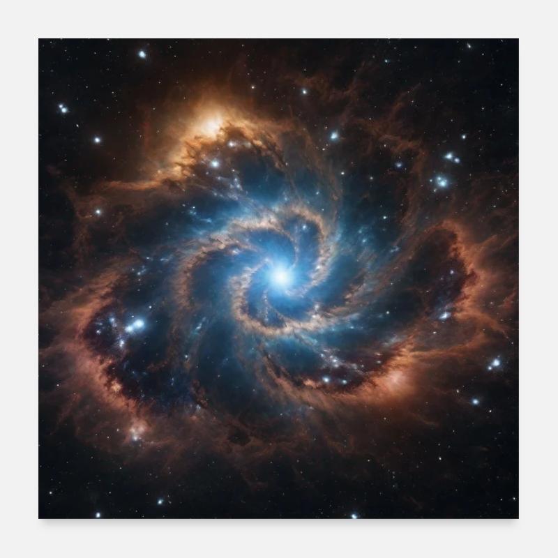 Supernova 3 - Poster 60x60 cm - Weiß