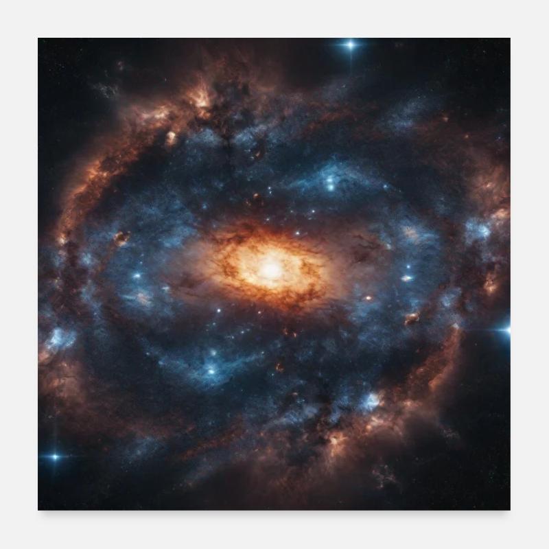 Supernova 2 - Poster 60x60 cm - Weiß