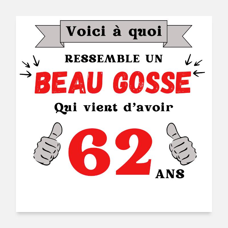 This Is What A Handsome 62-Year-Old Guy Looks Like Poster 24" x 24" (60x60 cm)