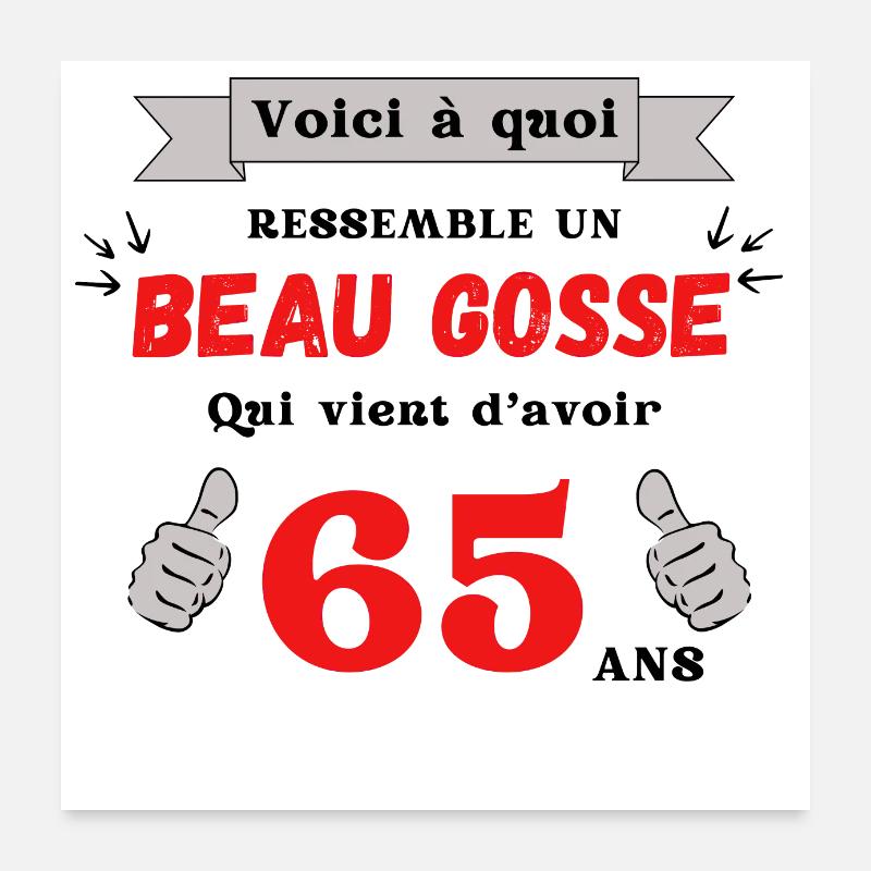 This Is What A Handsome 65-Year-Old Guy Looks Like Poster 24" x 24" (60x60 cm)