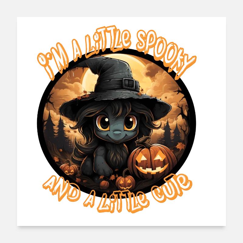 Licorne d’Halloween Poster 60 x 60 cm