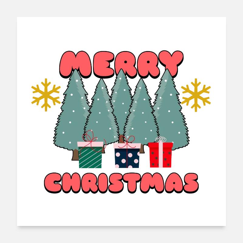 Frohe Weihnachten: Ich wünsche Ihnen eine Zeit der Freude Poster 60x60 cm