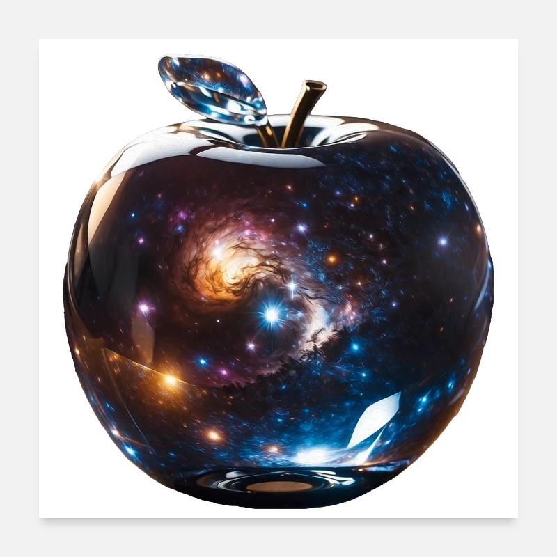 Univers dans une pomme | Galaxy Pomme Poster 60 x 60 cm