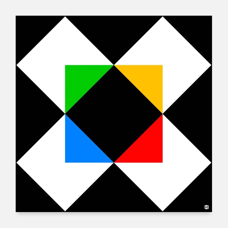 Dreieck im Quadrat 2 Poster 60x60 cm