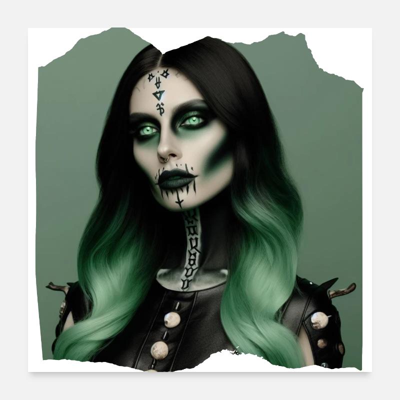 Witch Fear Terrifying Nightmare Ghostly Satan Poster 24" x 24" (60x60 cm)