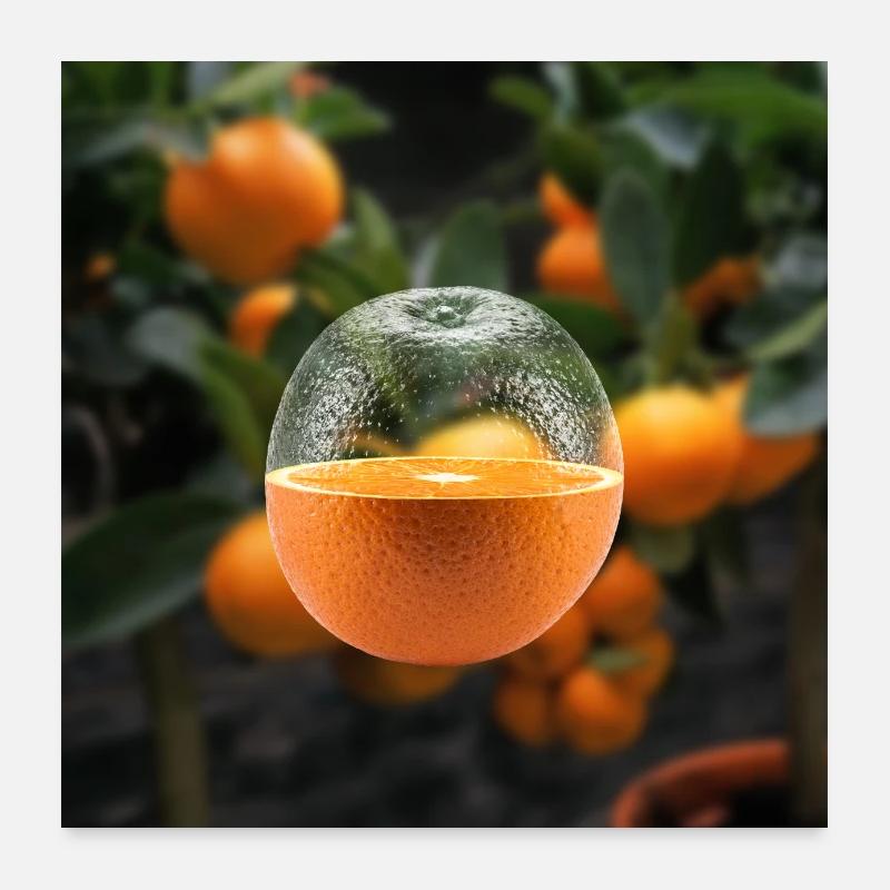 Orange juteuse Poster 60 x 60 cm