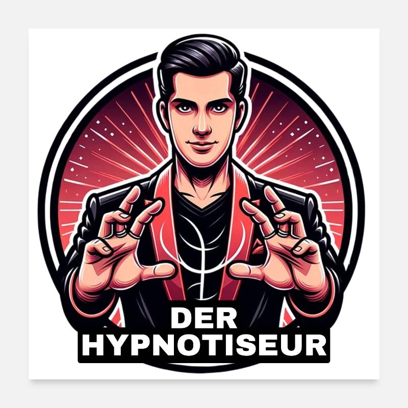 DER HYPNOTISEUR - Cartoon Poster 60x60 cm