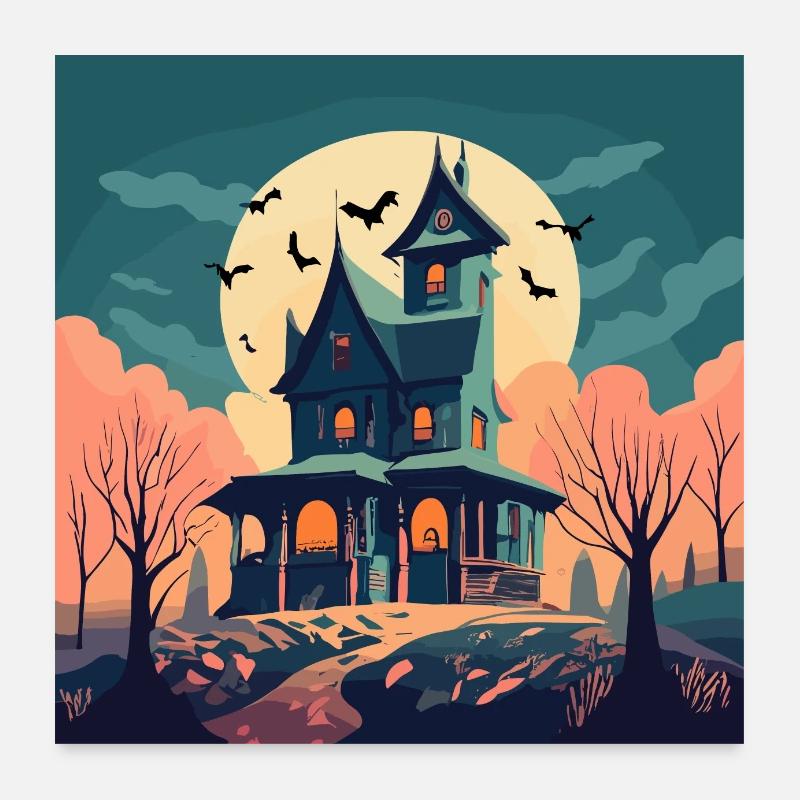 Haunted House Poster 60x60 cm
