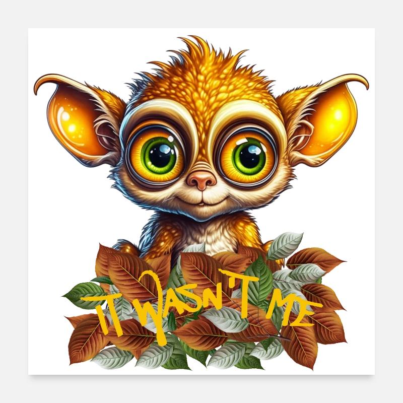 It wasn't me, a super cute gremlin Poster 24" x 24" (60x60 cm)