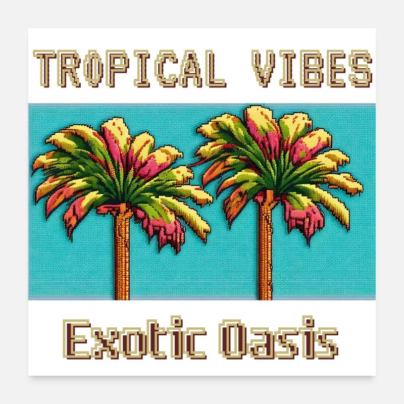 TROPICAL VIBES Exotic Haven Poster 24" x 24" (60x60 cm)