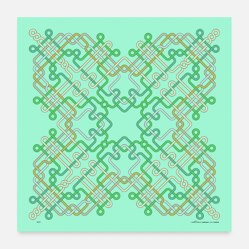 Sextuor - Poster 60 x 60 cm - blanc