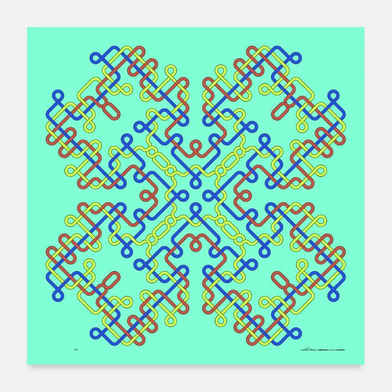 Trio - Poster 60 x 60 cm - blanc