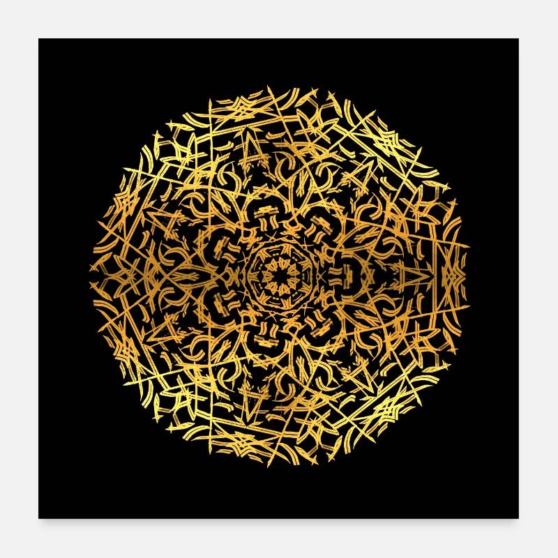 Mandala Wandbild Poster 60x60 cm