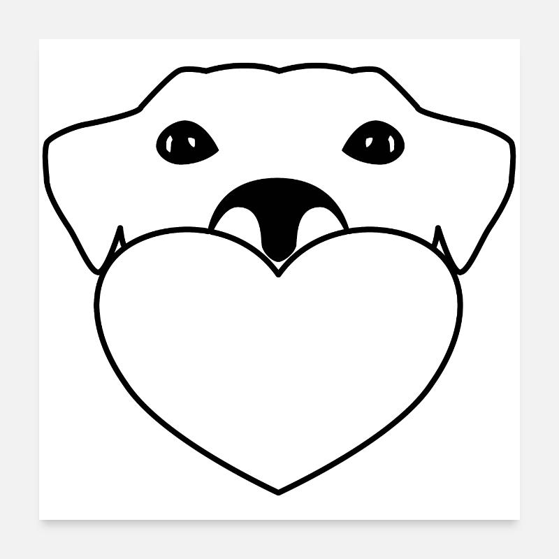 A heart for dogs Poster 24" x 24" (60x60 cm)