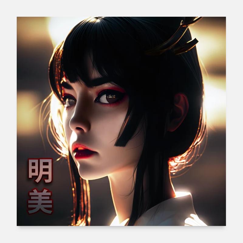 AKEMI Radiant Beauty Poster 24" x 24" (60x60 cm)