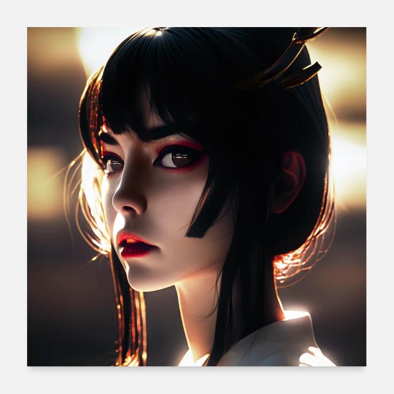 AKEMI Beauté radieuse Poster 60 x 60 cm