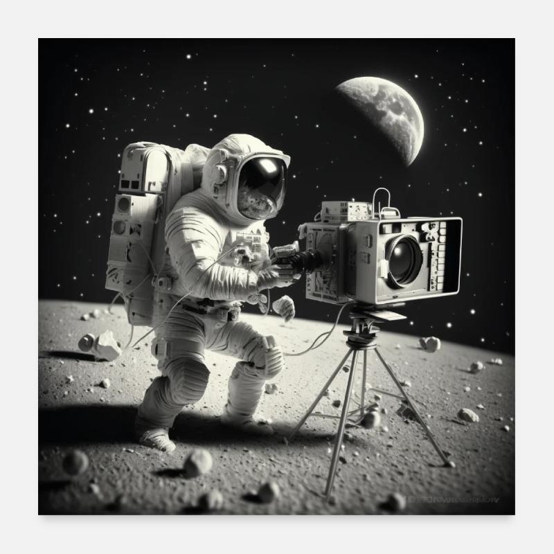 Film d’astronaute Poster 60 x 60 cm