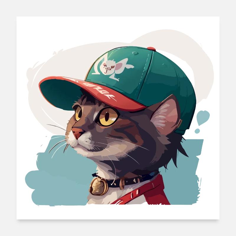 Cool Cat Poster 24" x 24" (60x60 cm)
