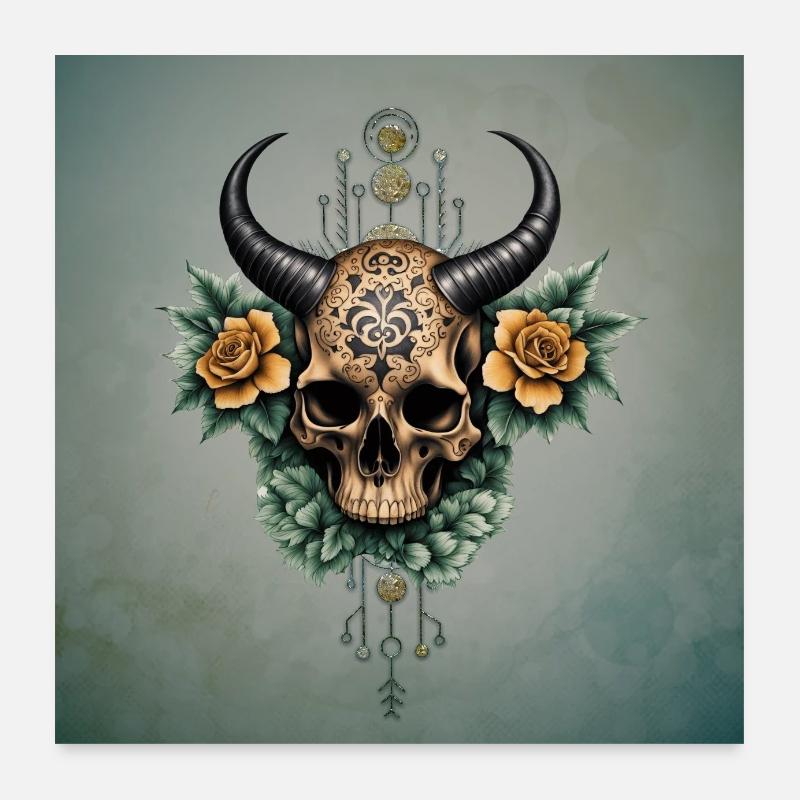 Awesome skull. Poster 24" x 24" (60x60 cm)