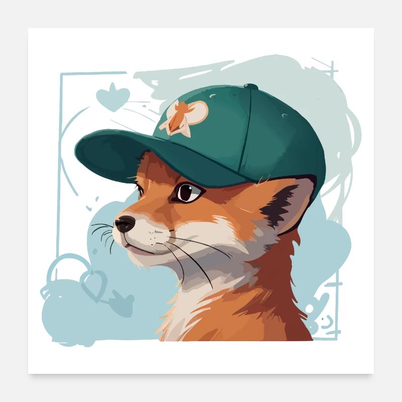 Cool Fox Poster 24" x 24" (60x60 cm)