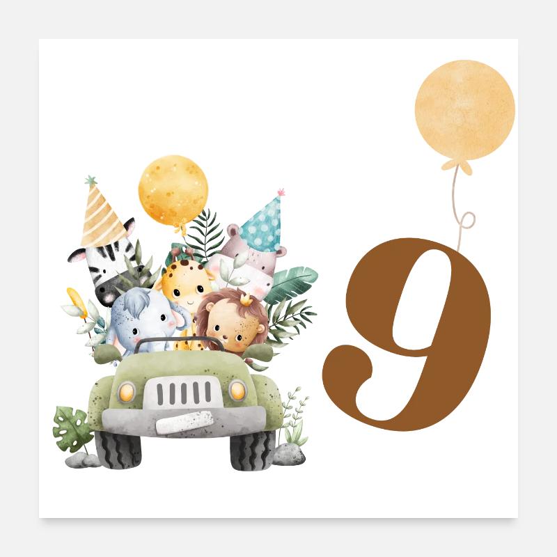 9th Anniversary Safari Poster 24" x 24" (60x60 cm)