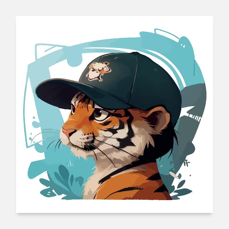 Tigre fredda Poster 60x60 cm