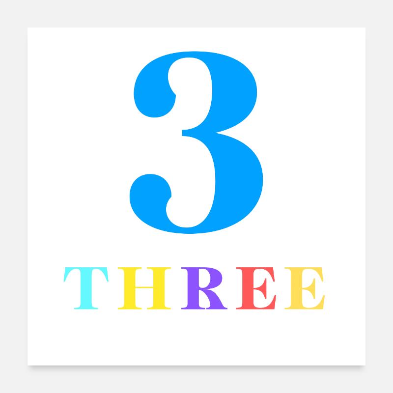 Three-3rd Anniversary Poster 24" x 24" (60x60 cm)