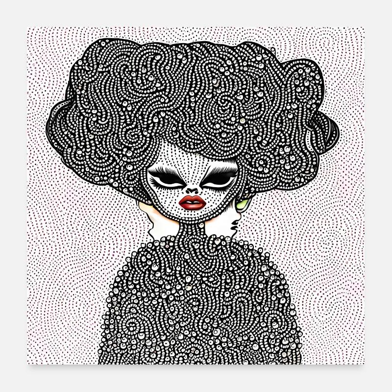 Frisur #2 Poster 60x60 cm